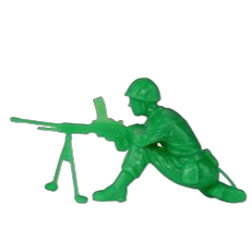 Bipod machine gunner army man