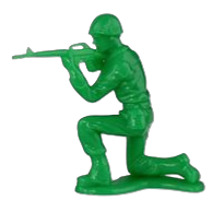 Kneeling rifleman army man