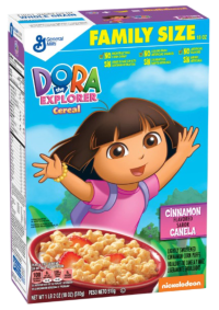 Dora the Explorer Cereal – Character-themed cereal for kids.
