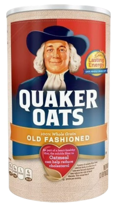 Quaker Oats – Traditional oatmeal cereal.